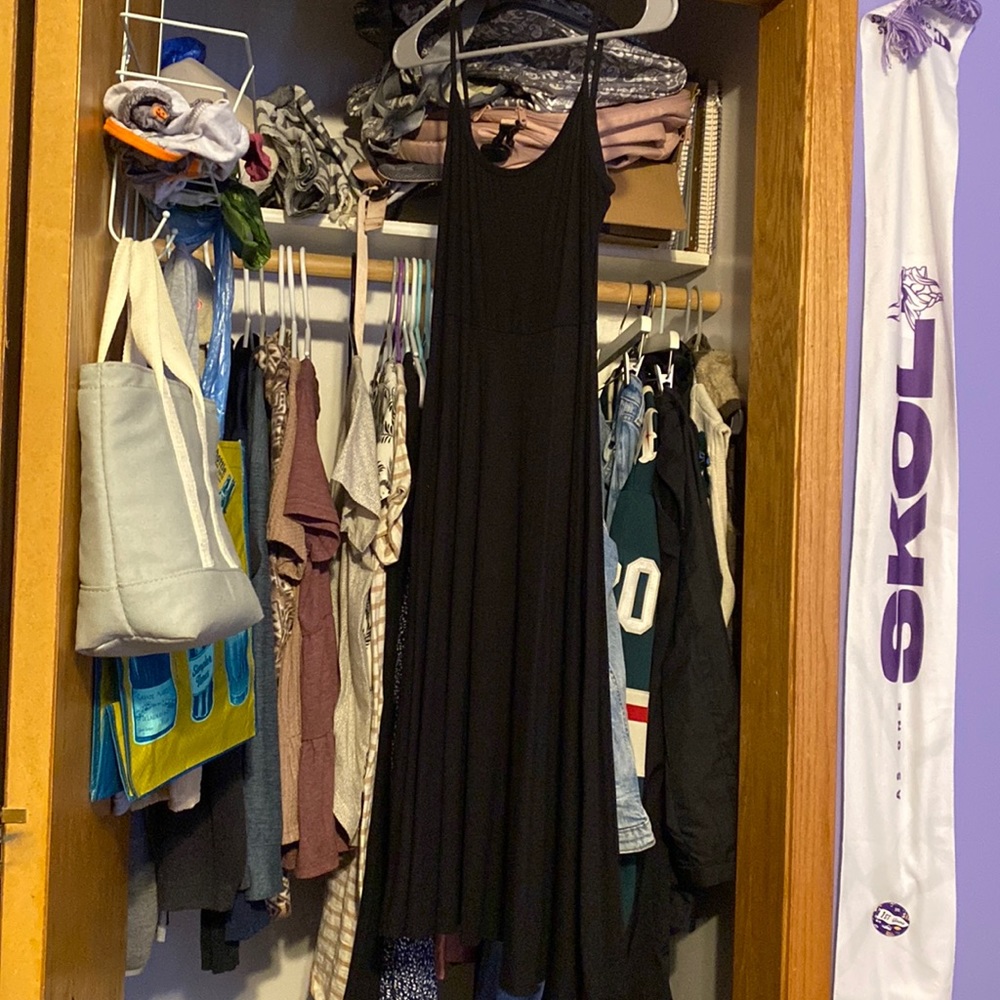 Black spaghetti strap dress